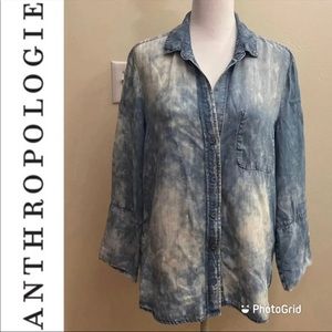 Cloth & Stone Acid Wash Chambray Shirt